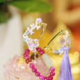 Tourmaline Hồng Dzi Tara 2 Mắt